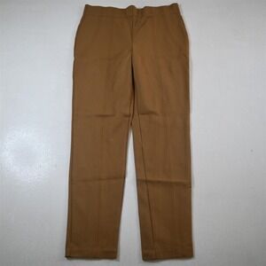 Thalian L Khaki Ponte Pull On Skinny Dress Womens Pants